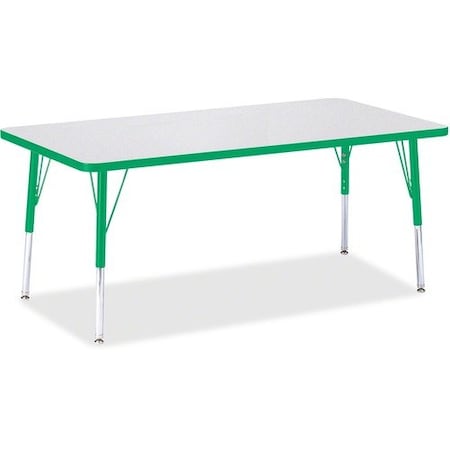 Jonti-Craft TABLE, RECTANGLE, 30X60, GY/GN JNT6408JCE119